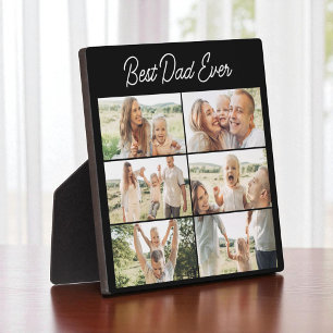 Best Dad Ever Father's Day 6 Photo Collage Plaque