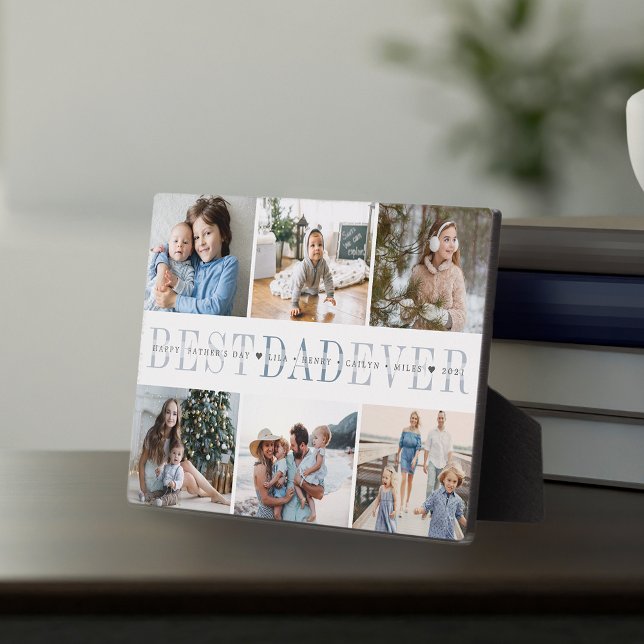 Best Dad Ever | Father's Day 6 Photo Plaque (Creator Uploaded)