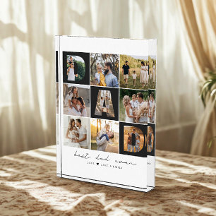 Best Dad Ever Father's Day 9 Photo Collage Grid Block