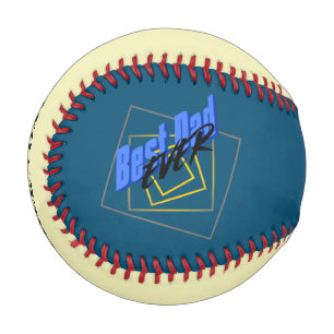 Best Dad Ever Father's Day Any Year Blue Graphic Baseball