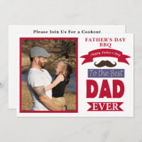 Best Dad Ever Fathers Day BBQ Photo Frame Mustache