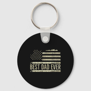 Best Dad Ever Father's Day Birthday 4th Of July Us Keychain