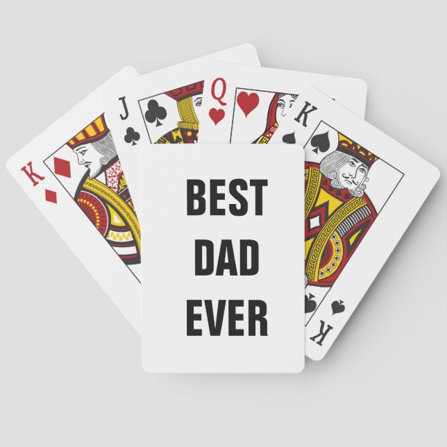 Best Dad Ever Father's Day Birthday Custom Gift  Poker Cards (Back)