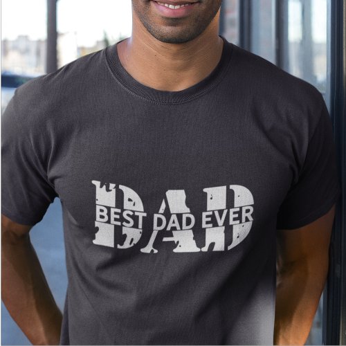 Best Dad Ever Fathers Day CHARCOAL MODERN GUY T_Shirt