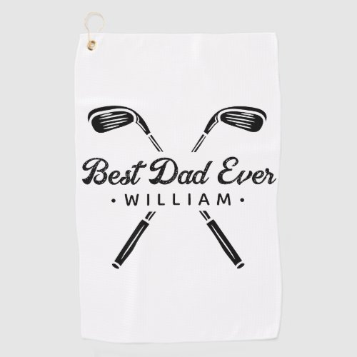 Best Dad Ever Fathers Day Classic Golf Club Golf Towel