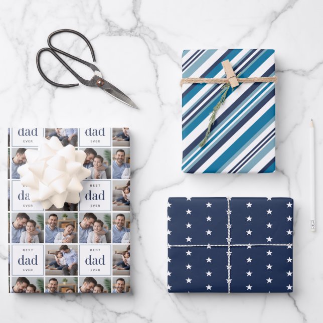 Best Dad Ever Father's Day Coordinating Wrapping Paper Sheets (Front)