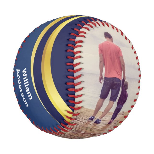Best Dad Ever, Father's Day Custom Photo Baseball (Angled)