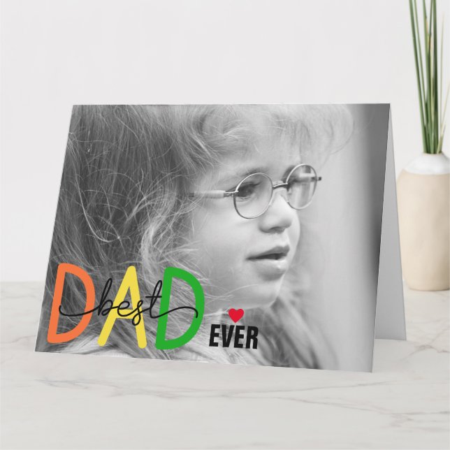 Best Dad Ever Father's Day Folded Greeting Card (Front)