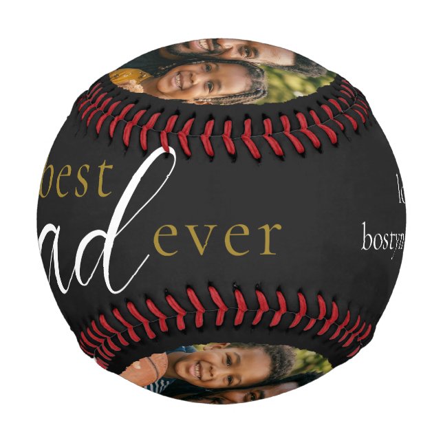 Best Dad Ever Fathers Day Gift Photo  Baseball (Back)