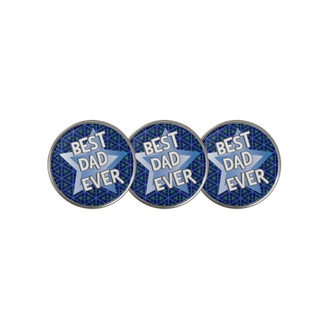Best Dad Ever Father's Day Golf Ball Marker (3 Up)