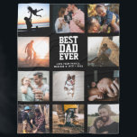 BEST DAD EVER Father's Day Instagram Photo Collage Fleece Blanket<br><div class="desc">This modern Father's Day photo collage blanket is both masculine and cozy: BEST DAD EVER in bold typography with your own personalized message below alongside 11 of your favorite family moments. Great keepsake gift for your awesome husband or dad.</div>