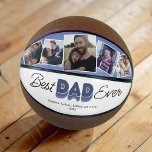 Best Dad Ever Father's Day Keepsake Basketball<br><div class="desc">Personalized Father's Day Keepsake Basketball! Whether you’re celebrating Dad on his special day, or want to give him a memorable reminder of his amazing family, this unique, personalized basketball design is the ideal present. This stylish blue & white basketball combines five of your favorite photos of your children and the...</div>