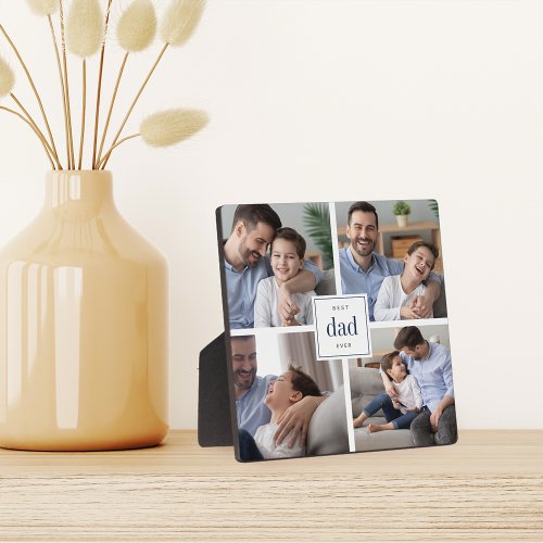 Best Dad Ever Fathers Day Kids Photo Collage Plaque