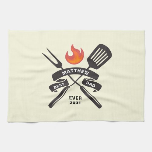 Best Dad Ever Fathers Day Kitchen Towel