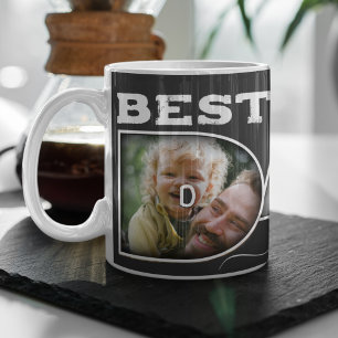 Best Dad Ever Father's Day Name Gift 3 Photo Coffee Mug