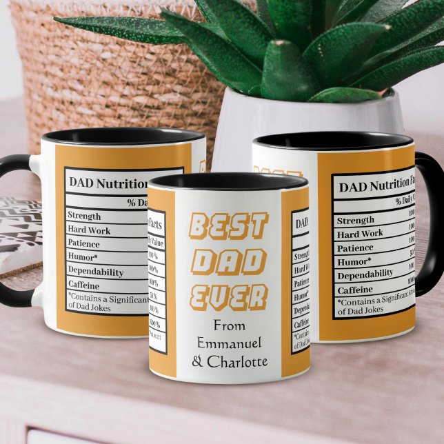 Best Dad Ever Fathers Day  Orange Funny Gift Mug (Creator Uploaded)