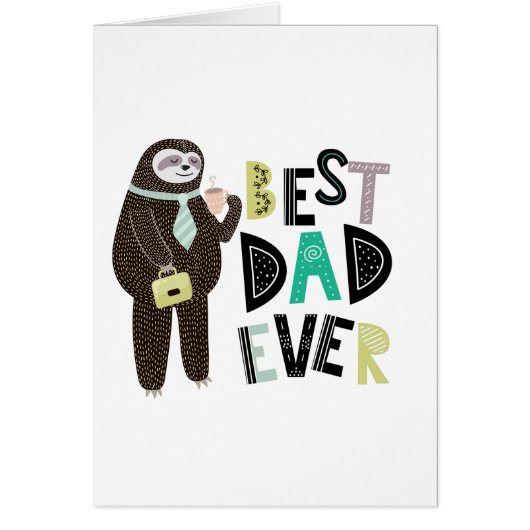 BEST DAD EVER Father's Day Personalized Custom Cards (Front)