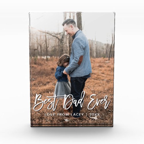 Best Dad Ever Fathers Day Personalized  Photo Block