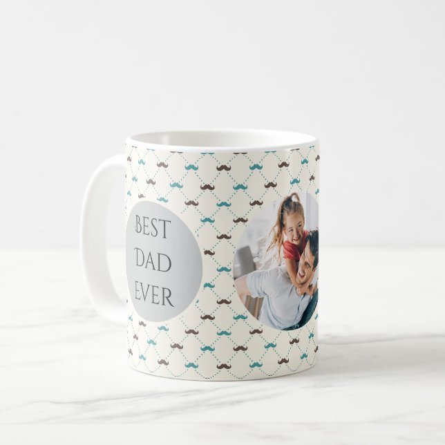 Best Dad Ever Father's Day Pesonalize Images Coffee Mug (Front Left)