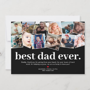 Best Dad Ever Father's Day Photo Collage Card
