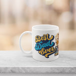 Best Dad Ever | Fathers Day Photo Collage Coffee Mug<br><div class="desc">Remind dad of his best-ever status this Father's Day. Custom photo mug features four photos with "Best Dad Ever" on each side in retro blue and yellow lettering.</div>
