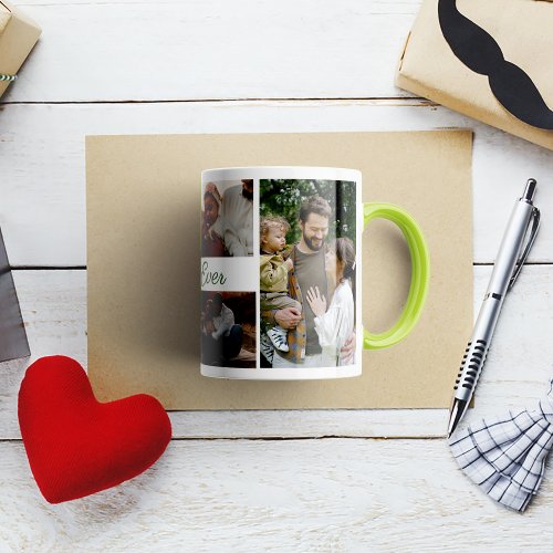 Best Dad Ever Fathers Day Photo Collage Coffee  Mug