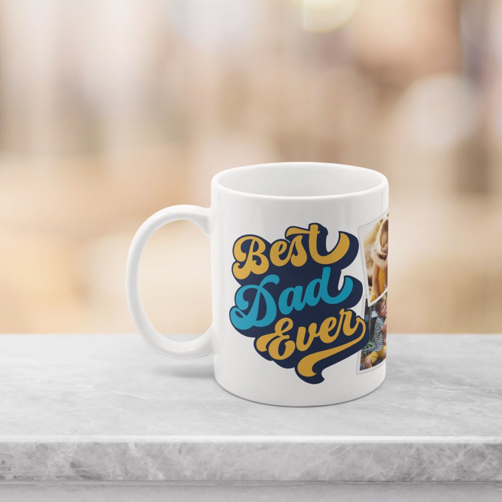Discover Best Dad Ever | Fathers Day Photo Collage Coffee Mug
