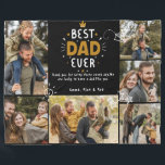 Best dad ever fathers day photo collage family  fleece blanket<br><div class="desc">This blanket features photo collage of a family with kids photo, A text message to best dad ever, you can customize the text.Add you own text and photos to make it one of a kind.A perfect fathers day gift for dad, grandpa, nana, granfather.You can also gift this to your father...</div>
