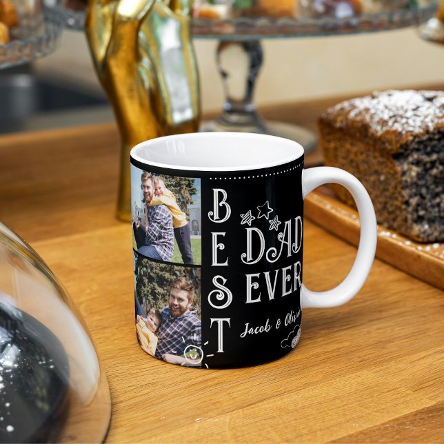 Best dad ever fathers day photo collage  giant coffee mug (Creator Uploaded)