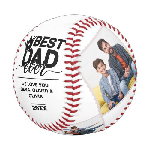Best Dad Ever Fathers Day Photo Collage Keepsake Baseball