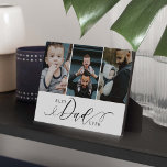 Best Dad Ever | Father's Day  Photo Collage Plaque<br><div class="desc">Send a beautiful personalized father's day gift to your dad that he'll cherish forever. Special personalized father's day family photo collage to display your special family photos and memories. Our design features a simple 3 photo design with "Best Dad Ever" designed in a beautiful handwritten black script style & serif...</div>