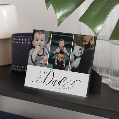 Best Dad Ever  Fathers Day  Photo Collage Plaque