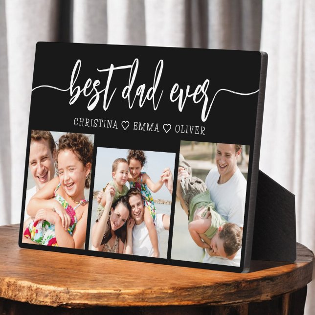 Best Dad Ever - Father's Day Photo Collage Plaque (Creator Uploaded)