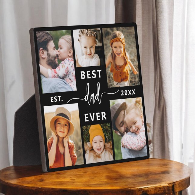 Best Dad Ever - Father's Day Photo Collage Plaque (Creator Uploaded)