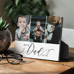 Best Dad Ever | Father's Day  Photo Collage Plaque<br><div class="desc">Send a beautiful personalized father's day gift to your dad that he'll cherish forever. Special personalized father's day family photo collage to display your special family photos and memories. Our design features a simple 3 photo design with "Best Dad Ever" designed in a beautiful handwritten black script style & serif...</div>