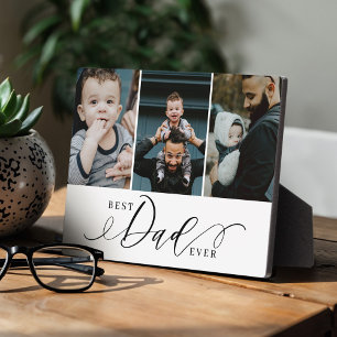 Best Dad Ever   Father's Day  Photo Collage Plaque