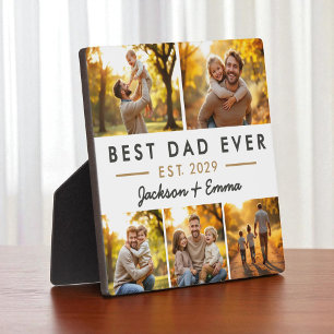 Best Dad Ever Fathers Day Photo Collage Plaque