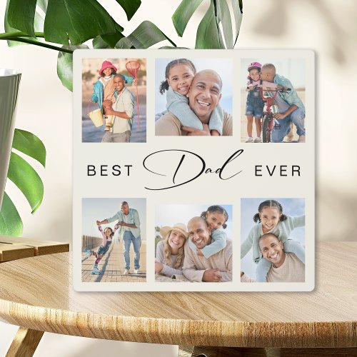 Best Dad Ever Fathers Day Photo Collage Plaque