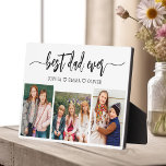Best Dad Ever - Father's Day Photo Collage Plaque<br><div class="desc">Celebrate your dad with the "Best Dad Ever" Father's Day Photo Collage Plaque, a heartfelt tribute to the man who means the world to you. This beautifully crafted plaque features a high-quality, customizable photo collage, allowing you to showcase cherished memories and special moments. The collage is elegantly arranged around the...</div>