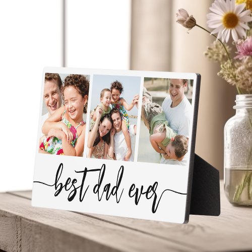 Best Dad Ever _ Fathers Day Photo Collage Plaque