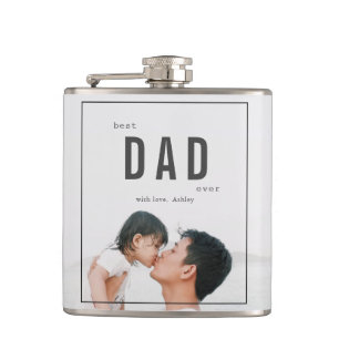 Best Dad Ever Father's Day Photo Flask