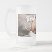 Best Dad Ever Father's Day Photo Frosted Glass Beer Mug (Left)