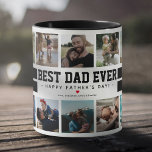 Best Dad Ever Father's Day Photo Mug<br><div class="desc">Uncover the ultimate Father's Day gift; a masculine, sporty mug that's more than just a beverage holder! Packed with character, this customizable item lets you insert 14 of your desired family photos, add your personalized greetings, and even your children's names. Decorated with a heartwarming 'Best Dad Ever' quote, stripes, and...</div>