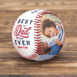 Best Dad Ever | Father's Day Photos & Monogram Baseball<br><div class="desc">The perfect gift for your sporty best dad ever. Celebrate your special and wonderful Dad in your life with our memorable and personalized best dad ever baseball. The design features "Best Dad Ever" designed in a sporty baseball-style typographic design in navy blue & red. Customize with established year, along with...</div>