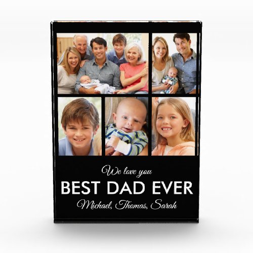 Best Dad Ever Fathers Day Picture Collage Photo Block