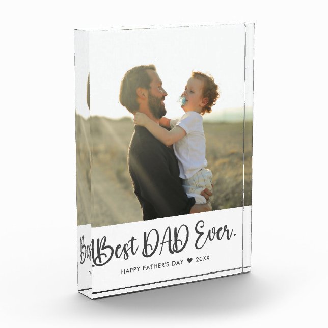 Best Dad Ever Father's Day Simple Photo Block (Left)