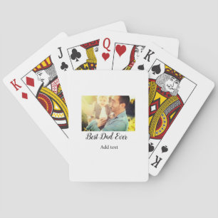 Best dad ever father's day son daughter papa dad p poker cards