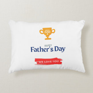 Best Dad Ever Father's Day Trophy Accent Pillow