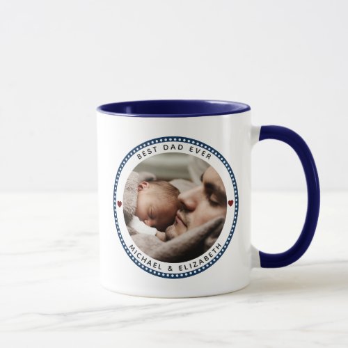 Best Dad Ever Fathers Day Two Photo Collage Mug