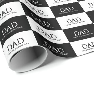 Best Dad Ever Fathers Day Wrapping Paper